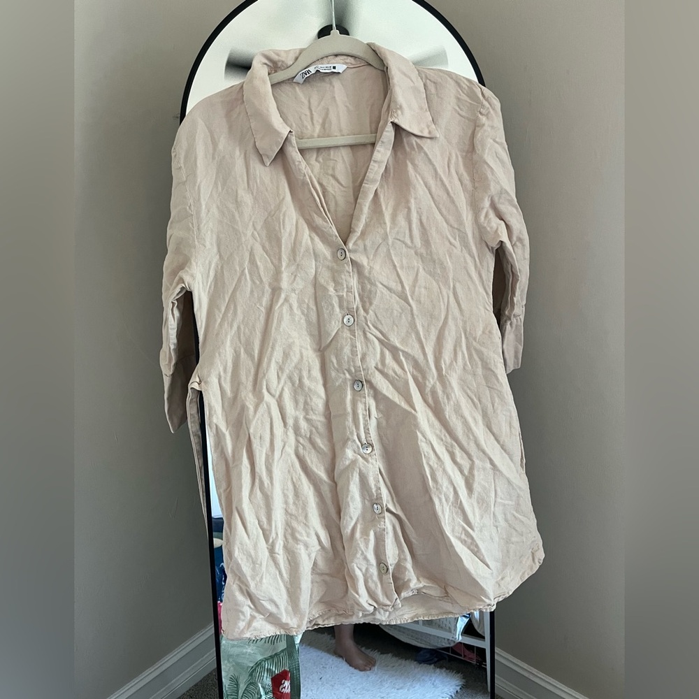 Zara Button-Up Dress - Picture 1 of 8